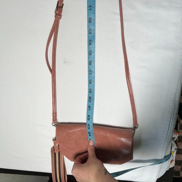 Anthropologie Nolan Convertible Wristlet Mauve Pink Crossbody Clutch Wallet Bag - Picture 7 of 12